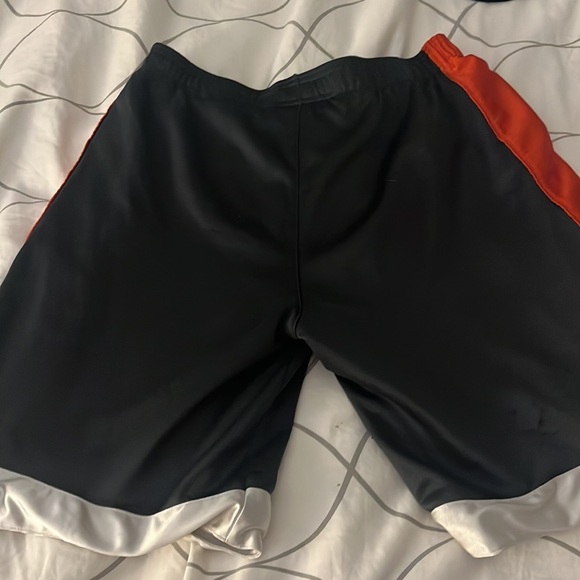 Black and Orange Nike Basketball Shorts - Picture 2 of 2